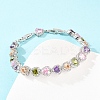 Platinum Tone Brass Micro Pave Cubic Zirconia Tennis Bracelets BJEW-B160-03P-03-2
