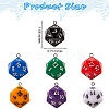 14Pcs 7 Colors Acrylic Pendants MACR-SZ0001-69-2