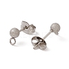 Non-Tarnish 304 Stainless Steel Stud Earring Findings STAS-E179-05B-P-2