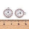 Rack Plating Alloy Rhinestone Pendants PALLOY-T091-22B-G-1-3
