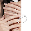1Pc Letter Brass Rhinestone Open Cuff Rings for Women AJEW-LP0004-47U-S-1