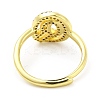 Mixed Color Enamel Initial Letter Adjustable Ring with Clear Cubic Zirconia RJEW-P045-01G-Q-3