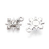 Rack Plating Alloy and Rhinestone Pendants PALLOY-T090-47P-2