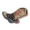 Wsetern Cowboy Theme Printed Acrylic Pendants OACR-H043-01K-2