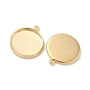 Flat Round Brass Pendant Cabochon Settings KK-K414-14D-G-2