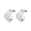 304 Stainless Steel C-Shaped Stud Earrings for Women EJEW-A119-15P-4