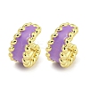 Brass with Enamel Cuff Earrings EJEW-C104-079A-02-1
