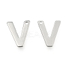 Tarnish Resistant 304 Stainless Steel Letter Charms LS-X-STAS-O072-V-1