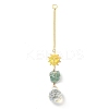 Wire Wrapped Nuggets Natural Fluorite Pendant Decorations HJEW-C008-03E-G-1