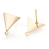 Brass Stud Earring Findings X-KK-T029-09G-2