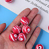 Opaque Striped Acrylic Beads MACR-S373-27B-03-6