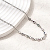 Brass Micro Pave Cubic Zirconia Heart Pendant Necklaces NJEW-B157-13P-2