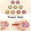 10Pcs 2 Colors Food Grade Eco-Friendly Silicone Beads SIL-CA0001-77-4