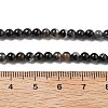 Natural Black Tourmaline Beads Strands X-G-Q031-A01-4mm-5