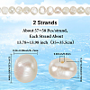 2 Strands Natural Cultured Freshwater Pearl Beads Strands PEAR-SC0001-37-2