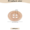 Flat Round Wood Buttons DIY-LP0001-14A-2