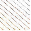 12Pcs 3 Colors 304 Stainless Steel Satellite Chain Necklaces Set for Men Women NJEW-NB0001-15-1