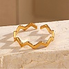 304 Stainless Steel Open Cuff Rings for Women RJEW-K303-08G-1