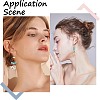 Ocean Theme Synthetic Turquoise & Natural Shell Dangle Earrings DIY Making Kit DIY-SC0025-79-5