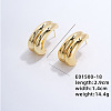 304 Stainless Steel Layered C-shaped Crescent Earrings Minimalist Fashion Autumn Winter Geometric Stud Earrings SZ0754-1