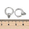 Snake Head 316 Surgical Stainless Steel Hoop Earrings EJEW-G416-41B-AS-5