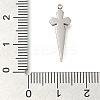 Anti-Tarnish 304 Stainless Steel Pendants STAS-P369-05P-3