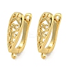 Rack Plating Brass Hoop Earring Findings EJEW-C102-25G-1