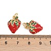 Brass Micro Pave Cubic Zirconia Pendants KK-B157-27A-G-3