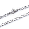 Non-Tarnish 304 Stainless Steel Chain Necklaces LS-NJEW-L173-008-P-1