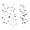 Flower Tibetan Style Alloy Toggle Clasps LS-A0977Y-2