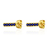 Round Stainless Steel Micro Pave Cubic Zirconia Stud Earrings for Women MR1320-1-1