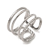 Non-Tarnish 304 Stainless Steel Open Cuff Rings RJEW-Z018-07P-1