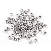 Silver Color Plated Acrylic Horizontal Hole Letter Beads X-PB43C9070-N-1