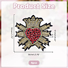 6Pcs Embroidery Beading Felt Cloth Iron On/Sew On Patches with Paillette PATC-HY0002-06-2
