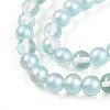 Baking Paint Transparent Glass Beads Strands DGLA-N011-8mm-05-3