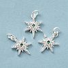 Rack Plating Brass Micro Pave Cubic Zirconia Pendants LS-KK-E081-10S-2