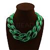Frosted Acrylic Chunky Twisted Chain Necklacs for Women FS-WG1B9A7-02-1