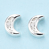 Brass Micro Pave Cubic Zirconia Beads FIND-Z035-16S-1