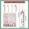 4 Sets 4 Colors Plastic Candy Cane Pendant Decorations FIND-SC0013-42B-2