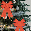 Christmas PVC Glitter Bowknot AJEW-SP0003-72C-01-6