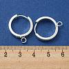 201 Stainless Steel Huggie Hoop Earrings Findings STAS-A167-01U-S-3