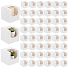Cube Paper Cupcake Storage Boxes with Visible Window LS-BAKE-WH0002-002B-1