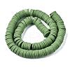 Flat Round Handmade Polymer Clay Beads CLAY-R067-12mm-43-2