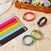 30Pcs 10 Colors Imitation Leather Simple Plain Cord Bracelets Set BJEW-DC0001-05-4