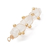 Copper Wired Electroplated Natural Quartz Crystal Pendants PALLOY-JF02626-01-4