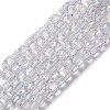 Electroplate Glass Beads Strands EGLA-D018-8x8mm-01-4