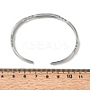 304 Stainless Steel Cuff Bangles for Women BJEW-H635-02P-3