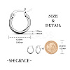Rhodium Plated 925 Sterling Silver Hoop Earrings JE835A-01-4