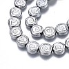 Electroplate Glass Beads Strand EGLA-S188-19-3