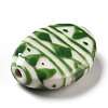 Handmade Printed Porcelain Beads PORC-F005-01B-3